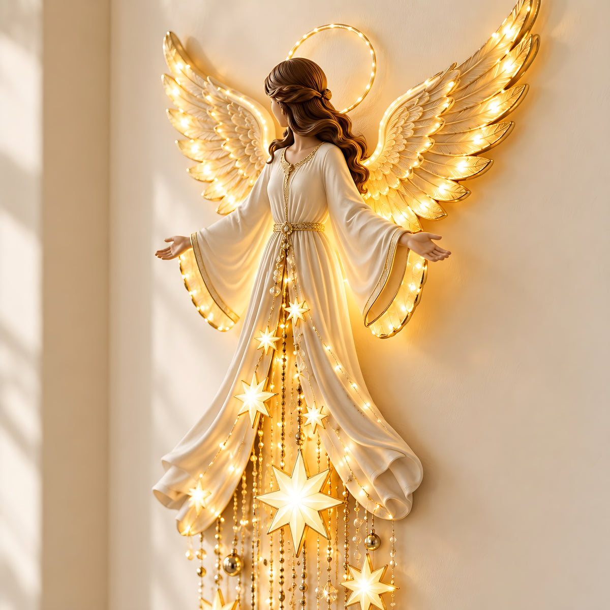 Lámpara de pared Ángel de luz: detalle de las alas