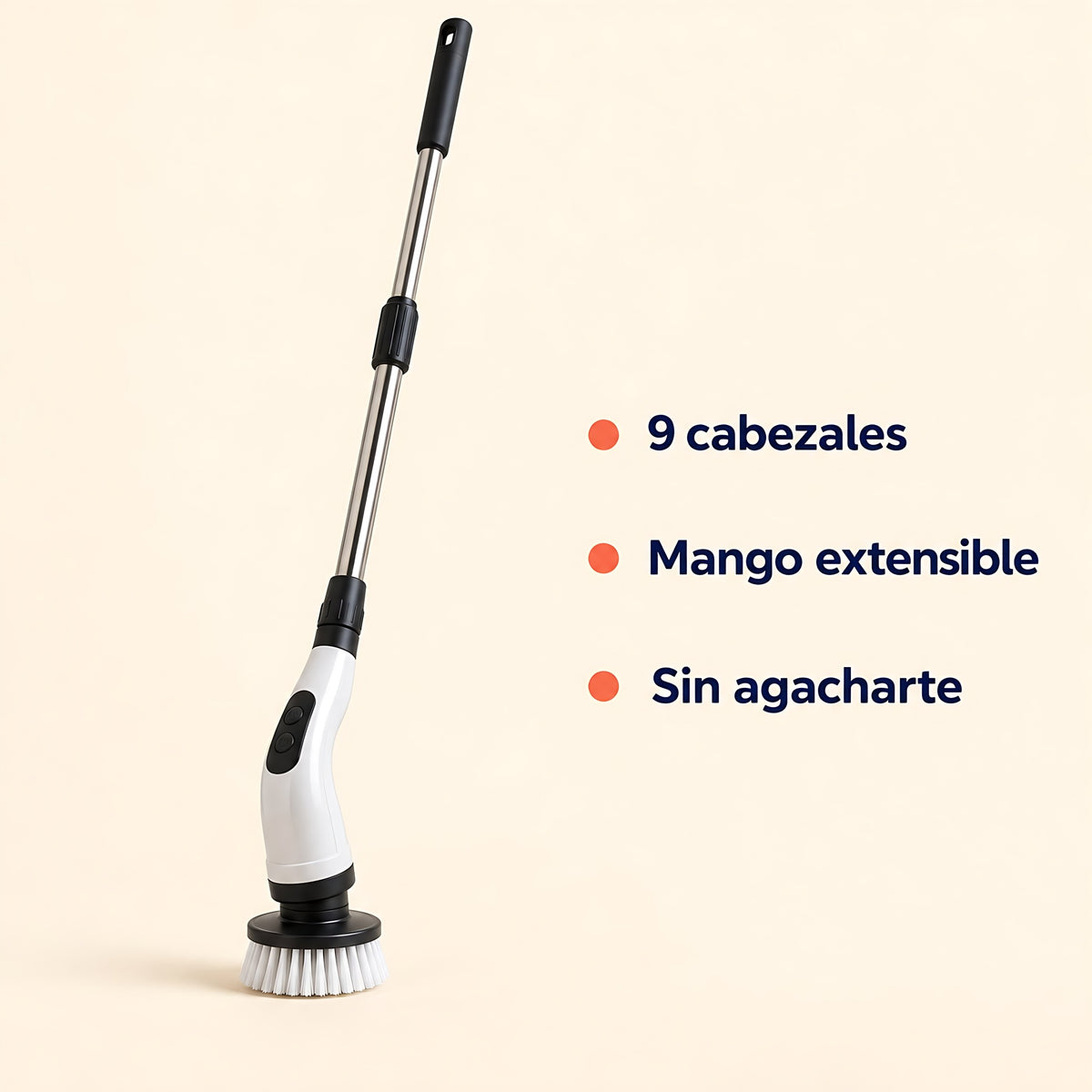 Cepillo eléctrico de limpieza con mango largo: ventajas