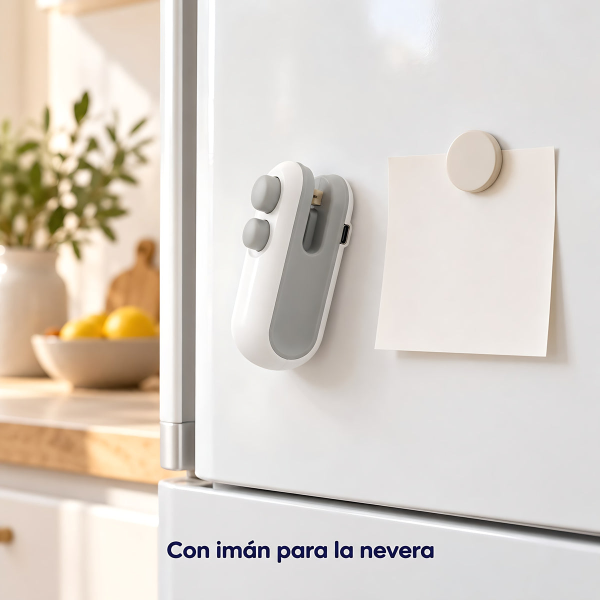 Mini selladora de bolsas recargable: detalle