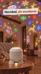 Así funciona el proyector navideño