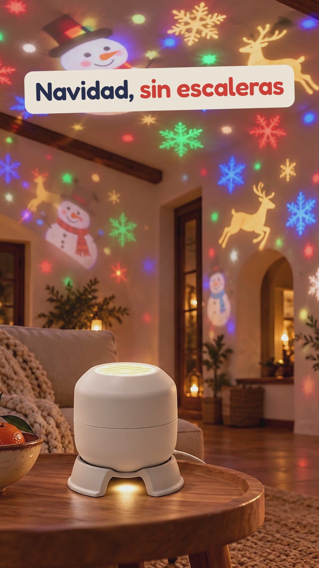 Así funciona el proyector navideño